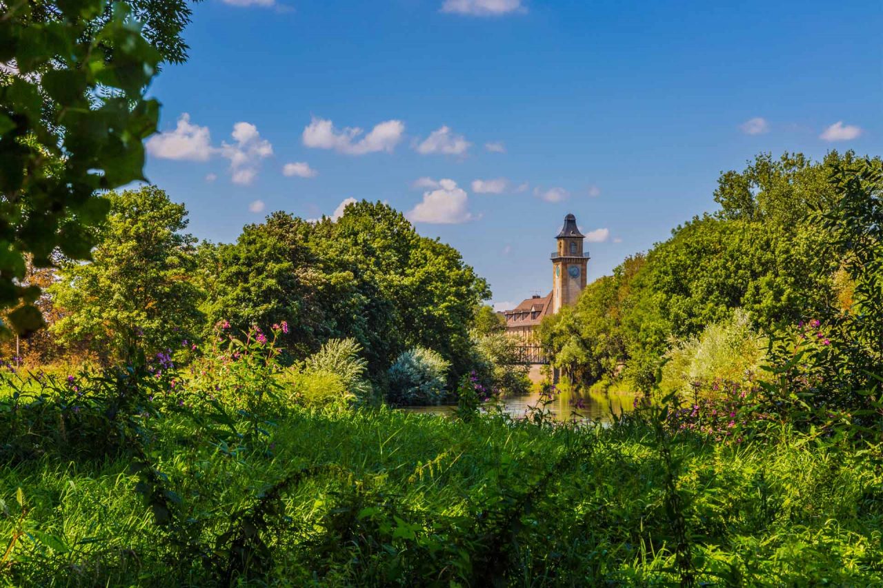 Blick auf den Bahnhof in Zeitz