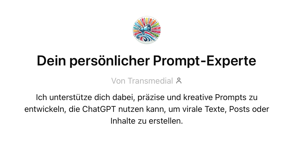 Eine Abbildung des persönlichen Prompt-GPTs