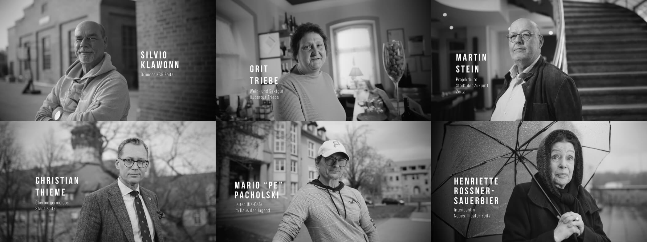 Porträts von Persönlichkeiten aus Zeitz für die Kampagne Generation Wandel